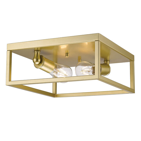 Wesson Olympic Gold Two-Light Flush Mount, image 1